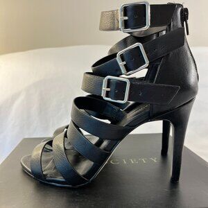 Sole Society Black Strappy Sandals